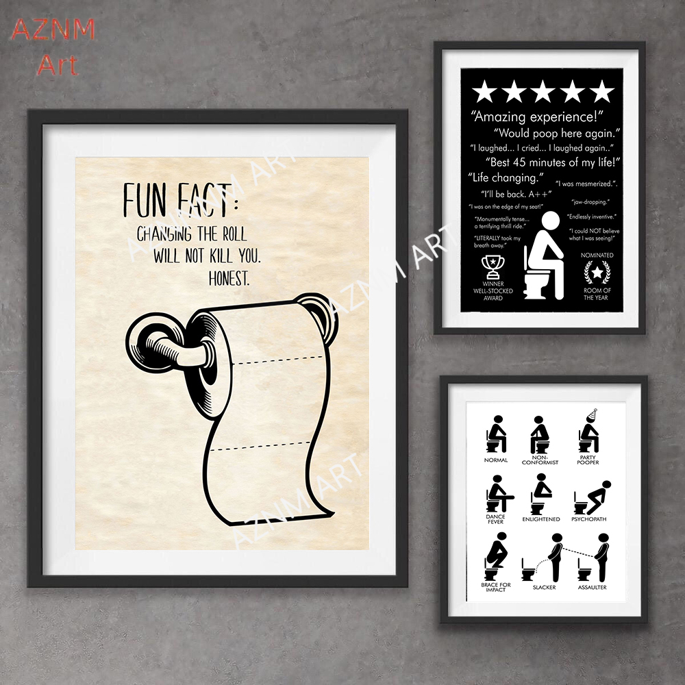Home Design Bathroom - Wall Art Canvas Painting Funny Bathroom