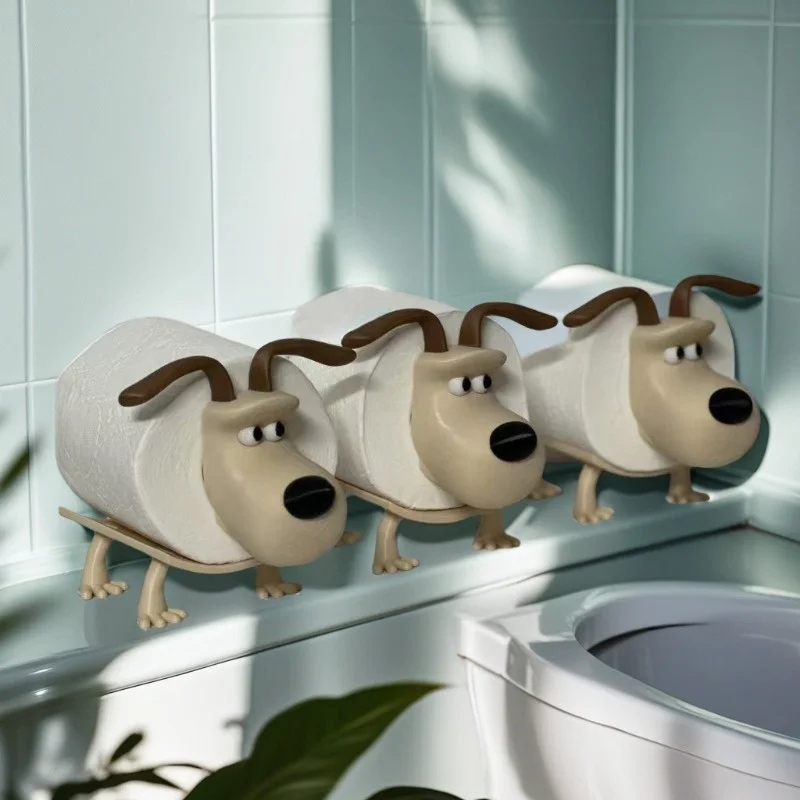 Home Center Bathroom Accessories - Fun Dog Toilet Paper Holder Home