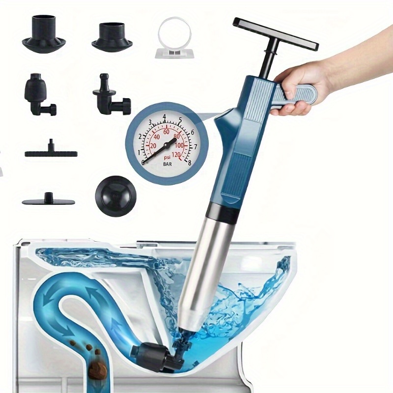 Home Bathroom Cleaning Kit - Pipeline Cleaning Tools Set High-pressure Plunger