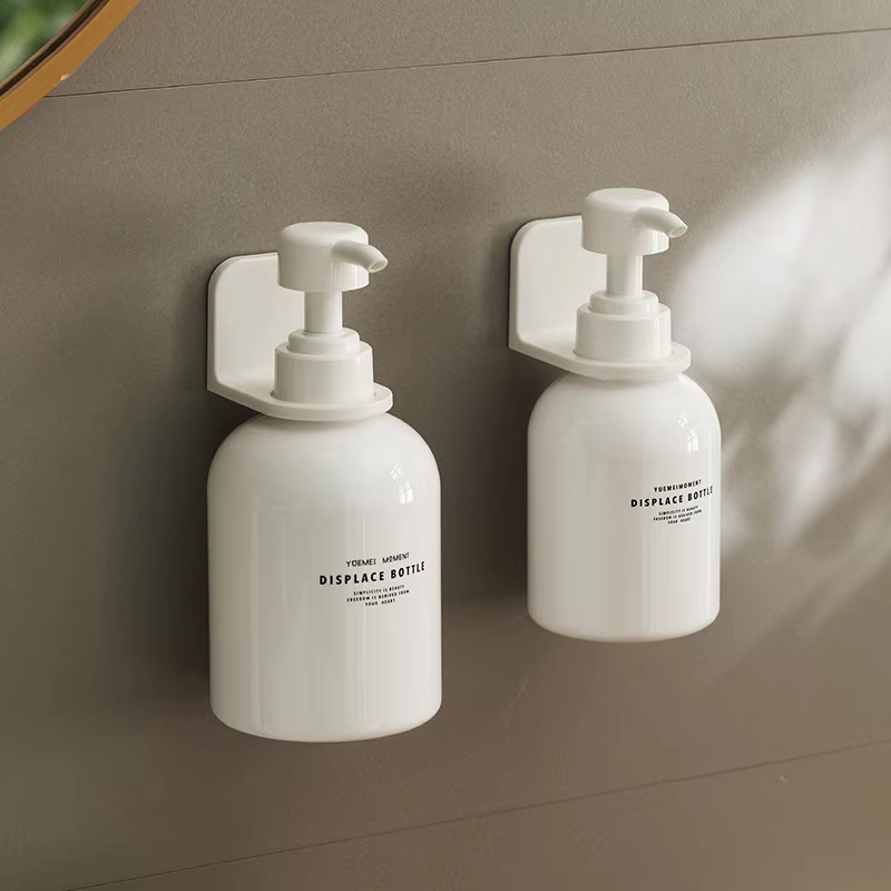 Robe Hook Adhesive - Wall Mounted Adjustable Dispenser Bottle Holder
