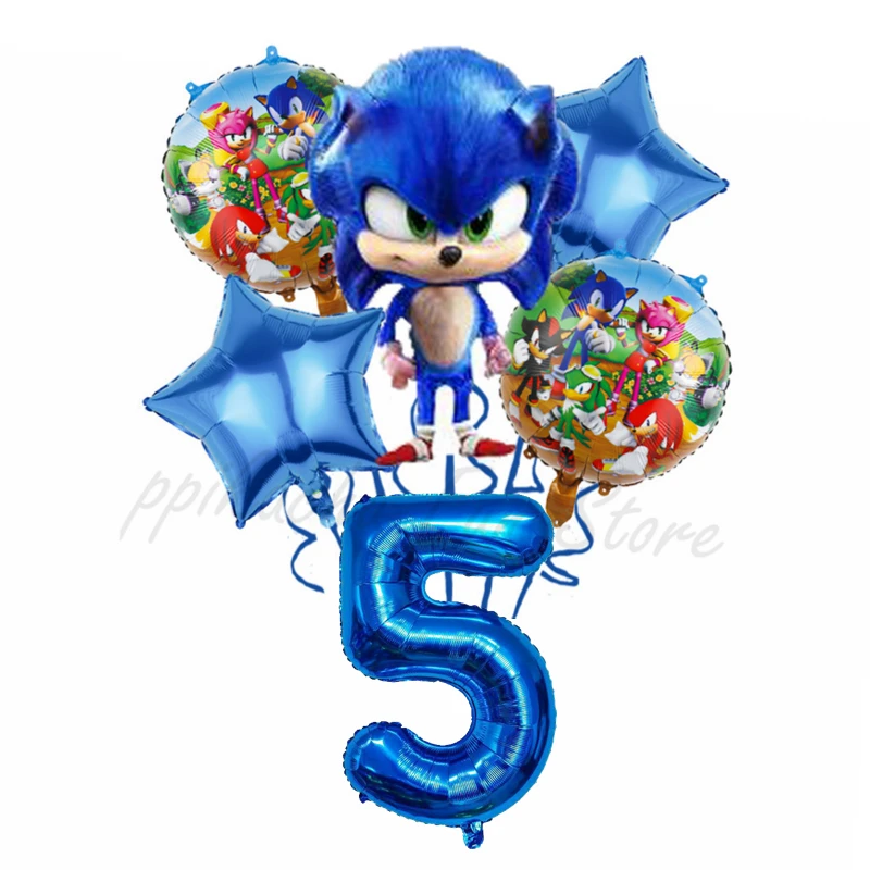 Home Goods Bathroom - Hot-selling Blue Sonic-themed Digital Combination Balloon