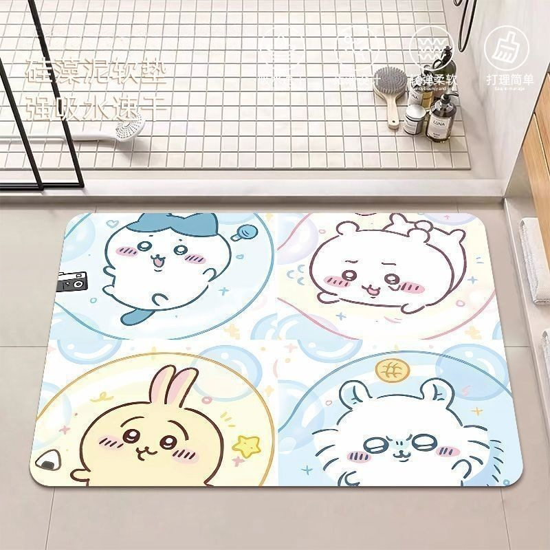 Home Goods Bathroom - Anime Chiikawa Hachiware Usagi Diatom Mud