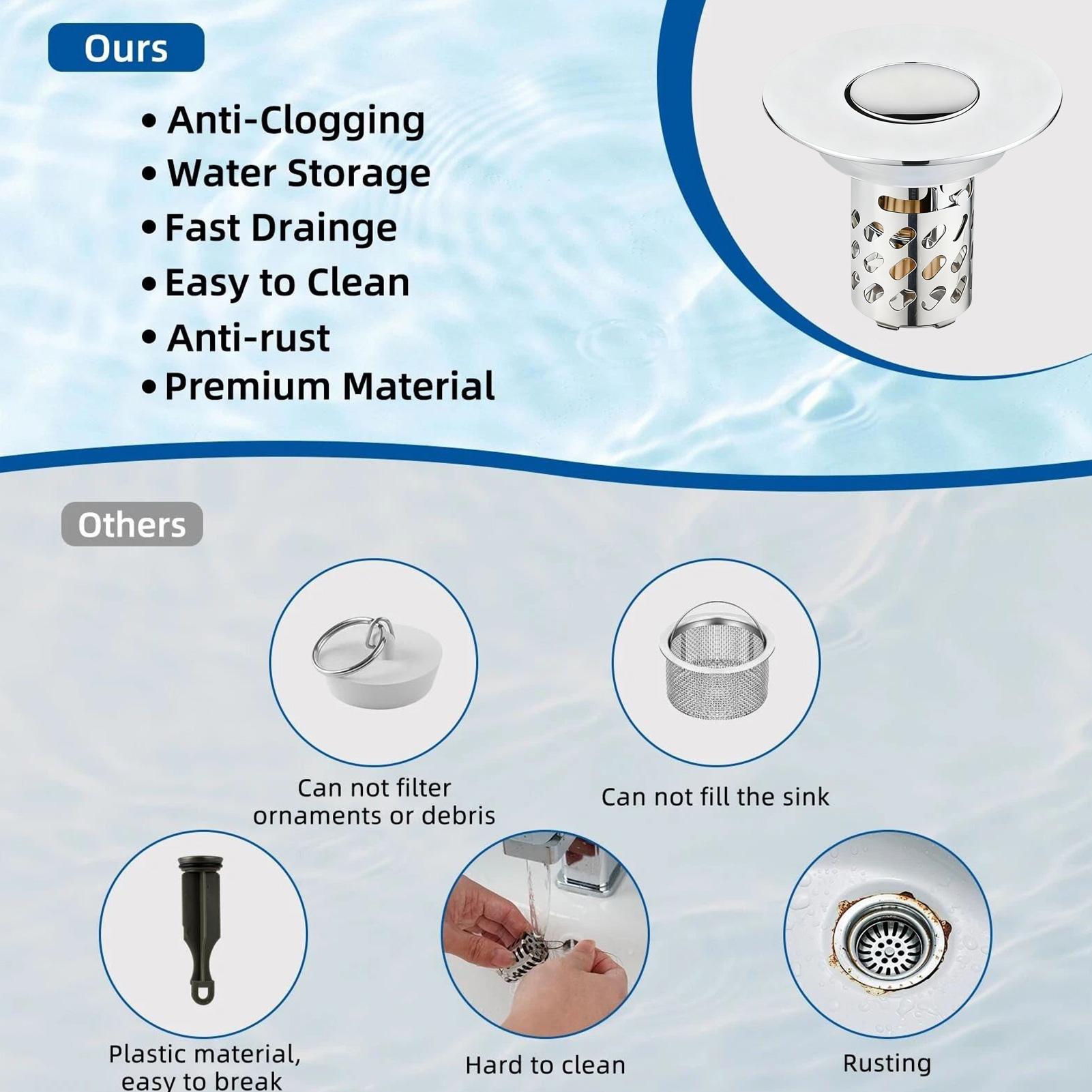 Bathroom Sink Drain Strainer A - Home Bathroom Tub ulasan dan harga