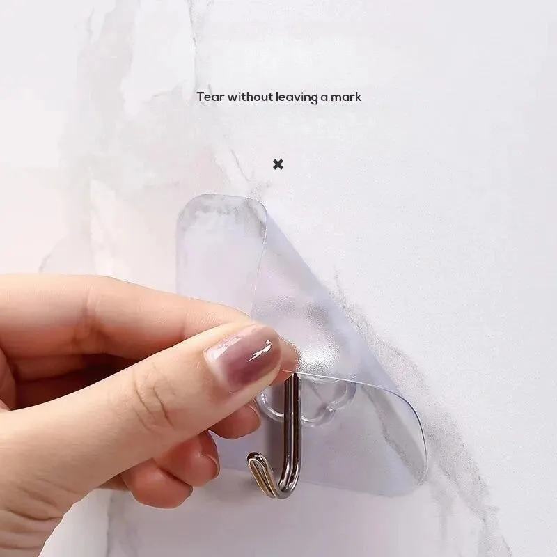 1-10PCS Transparent Stainless  - Robe Hook Adhesive ulasan dan harga