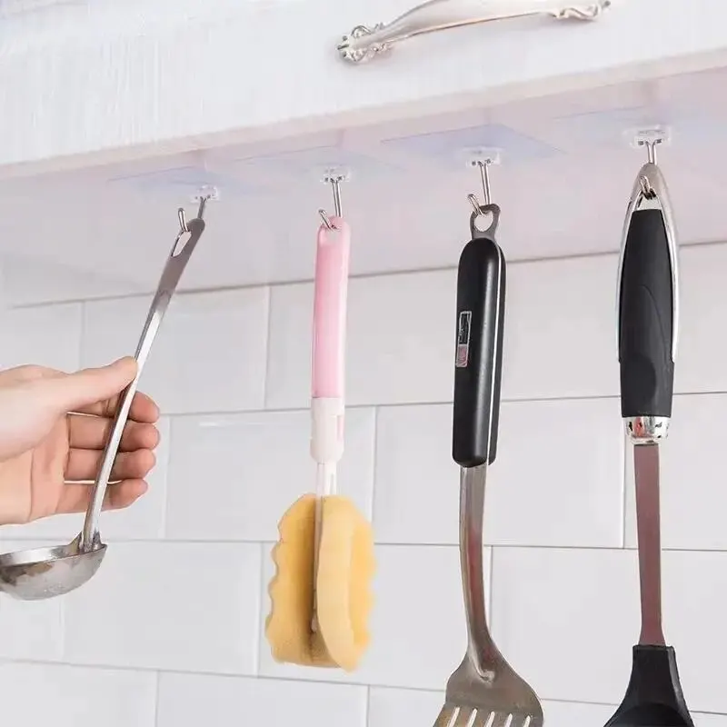 1-10PCS Transparent Stainless  - Robe Hook Adhesive ulasan dan harga