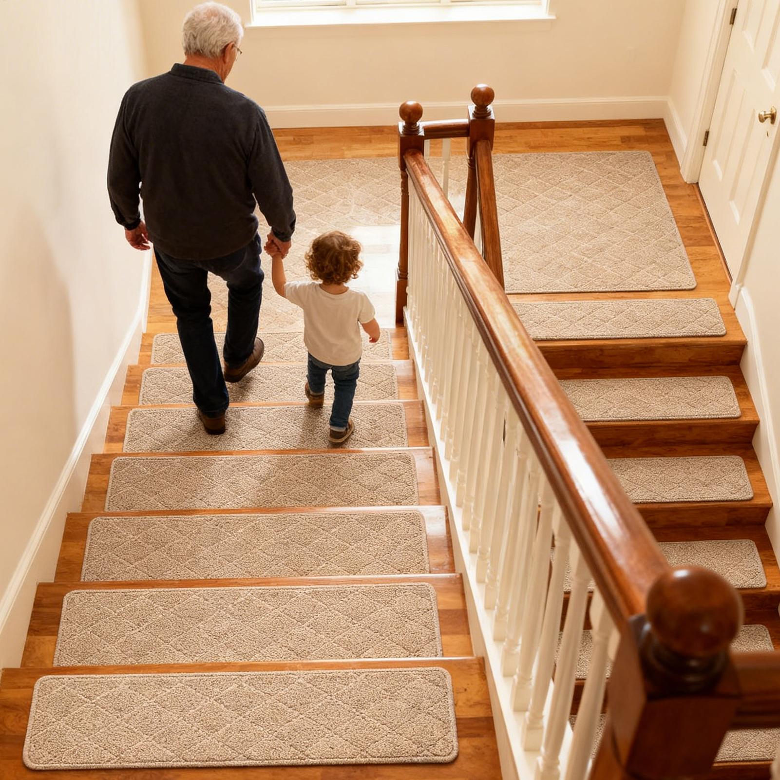 Stair Rugs 7 Pieces Adhesive T - Home Bathroom Rugs ulasan dan harga