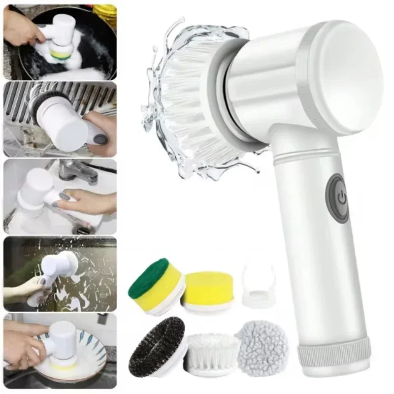 5 in1 Electric Spin Scrubber,  - Home Bathroom Products ulasan dan harga