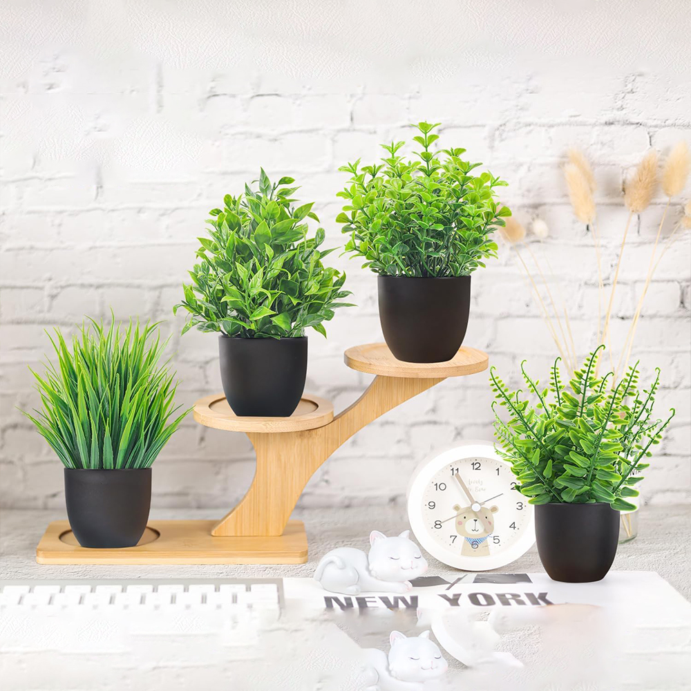 4 Packs Fake Plants Artificial - Home Center Bathroom Accessories ulasan dan harga