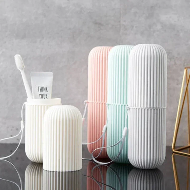 Travel Toothbrush Cup Box Roun - Home Bathroom Organizer ulasan dan harga