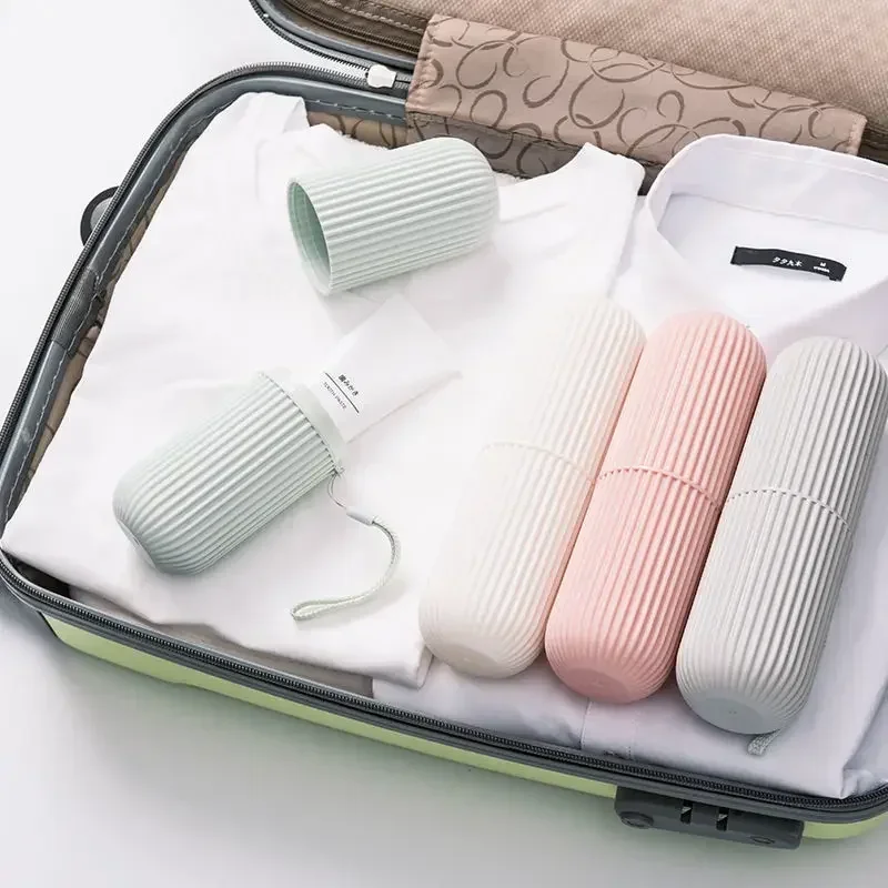 Travel Toothbrush Cup Box Roun - Home Bathroom Organizer ulasan dan harga