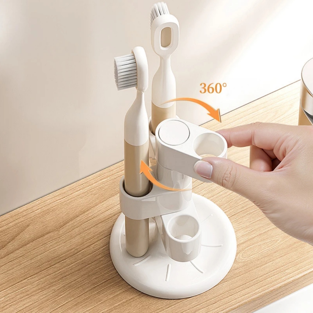 1pcs Rotating Toothbrush Holde - Home Bathroom Organizer ulasan dan harga
