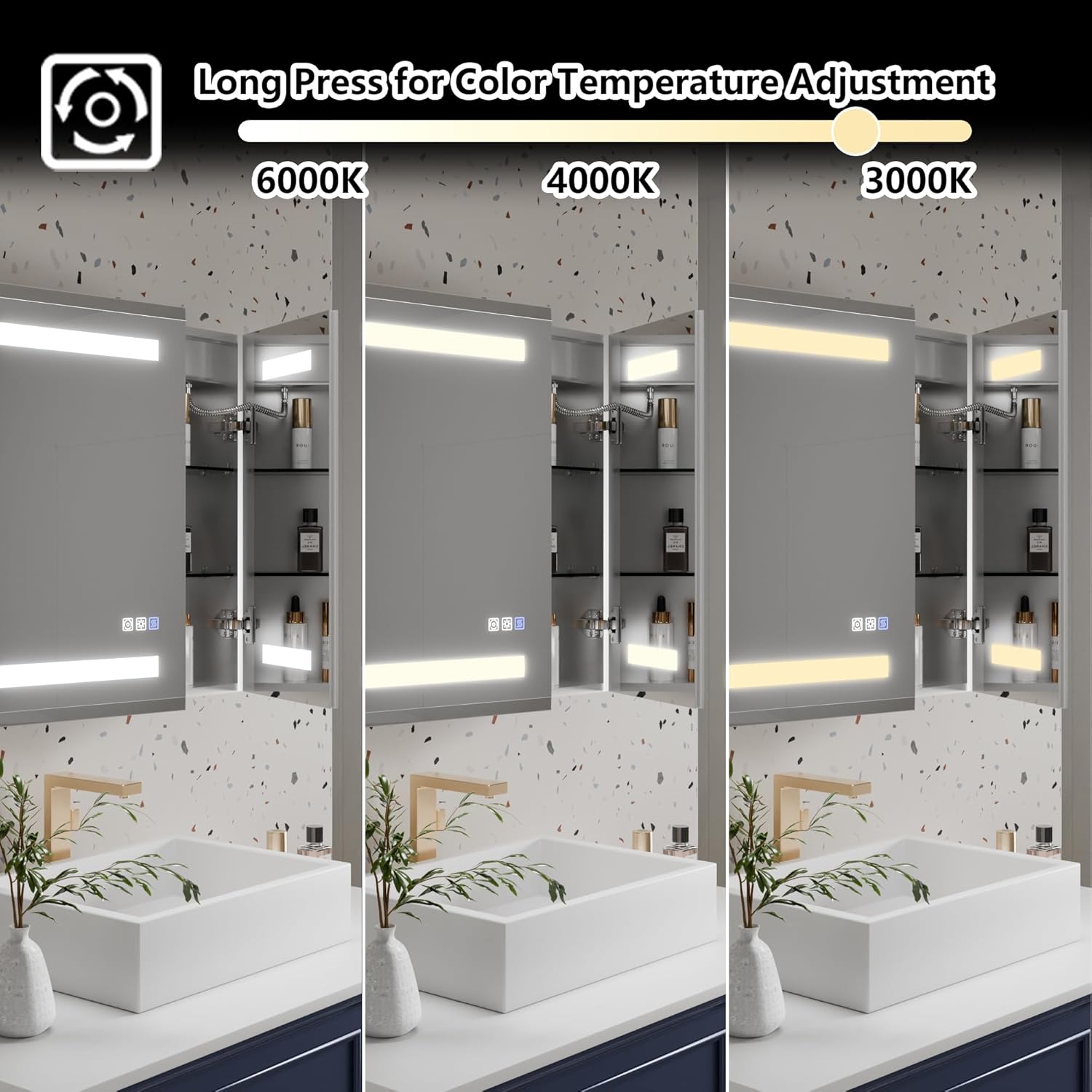 LED Bathroom Medicine Cabinet  - Home Bathroom Cabinets ulasan dan harga