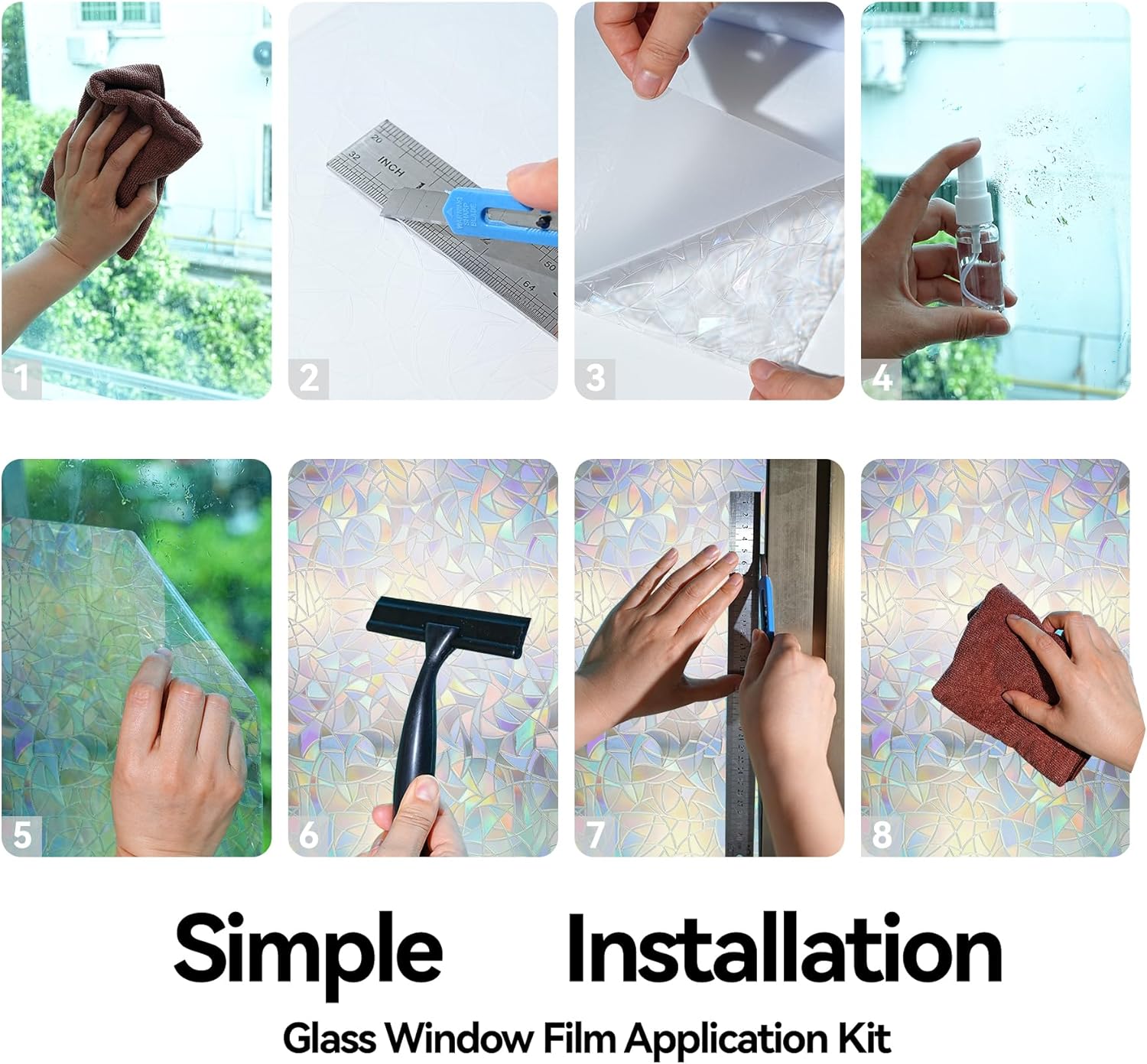 Rainbow Window Cling Privacy F - Home Bathroom Products ulasan dan harga