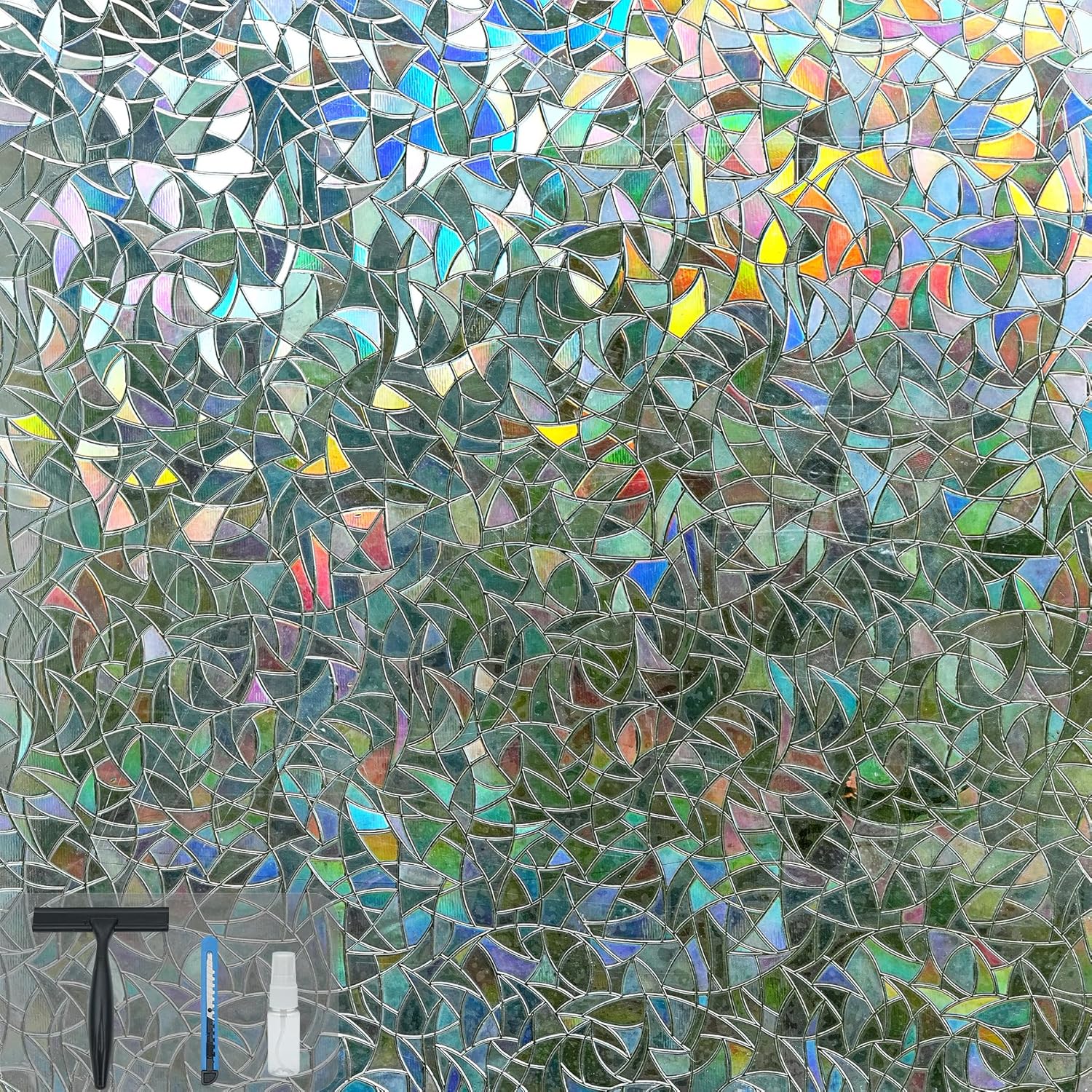 Rainbow Window Cling Privacy F - Home Bathroom Products ulasan dan harga
