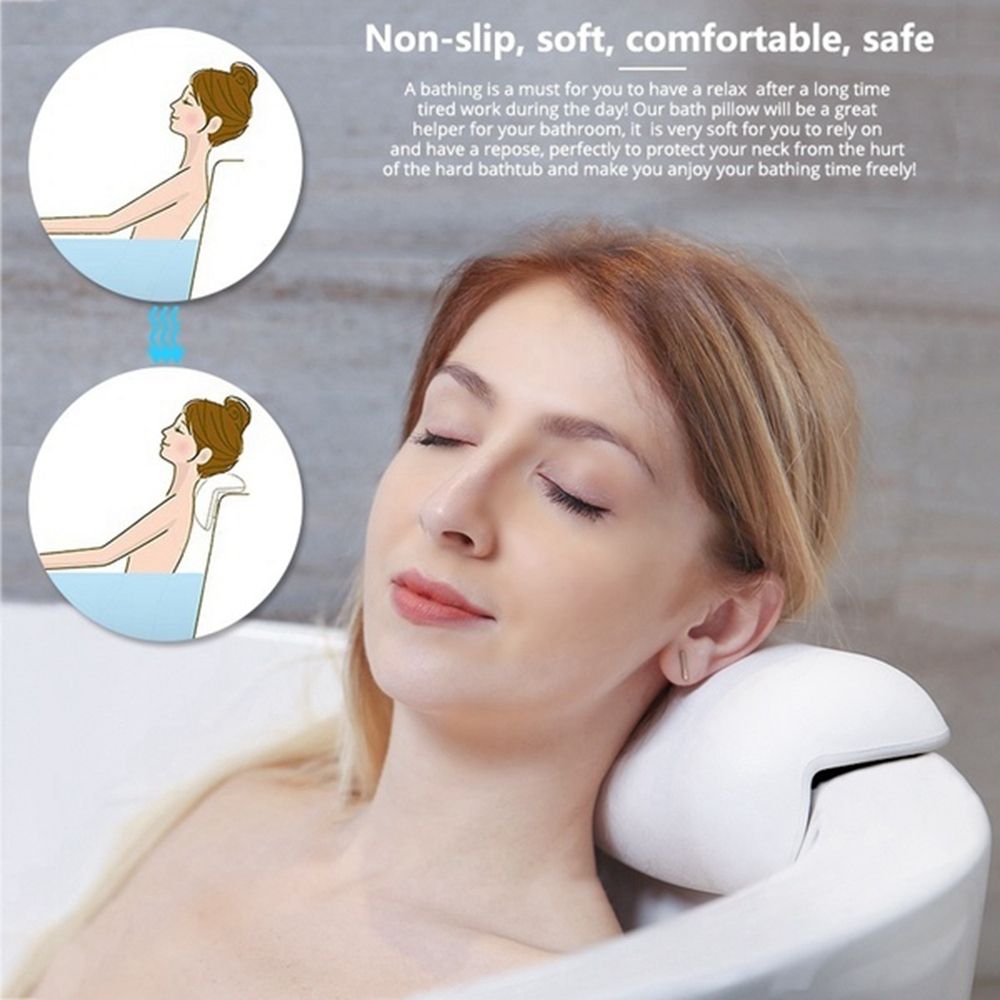 Comfortable Non-Slip Neck Supp - Home Bathroom Tub ulasan dan harga