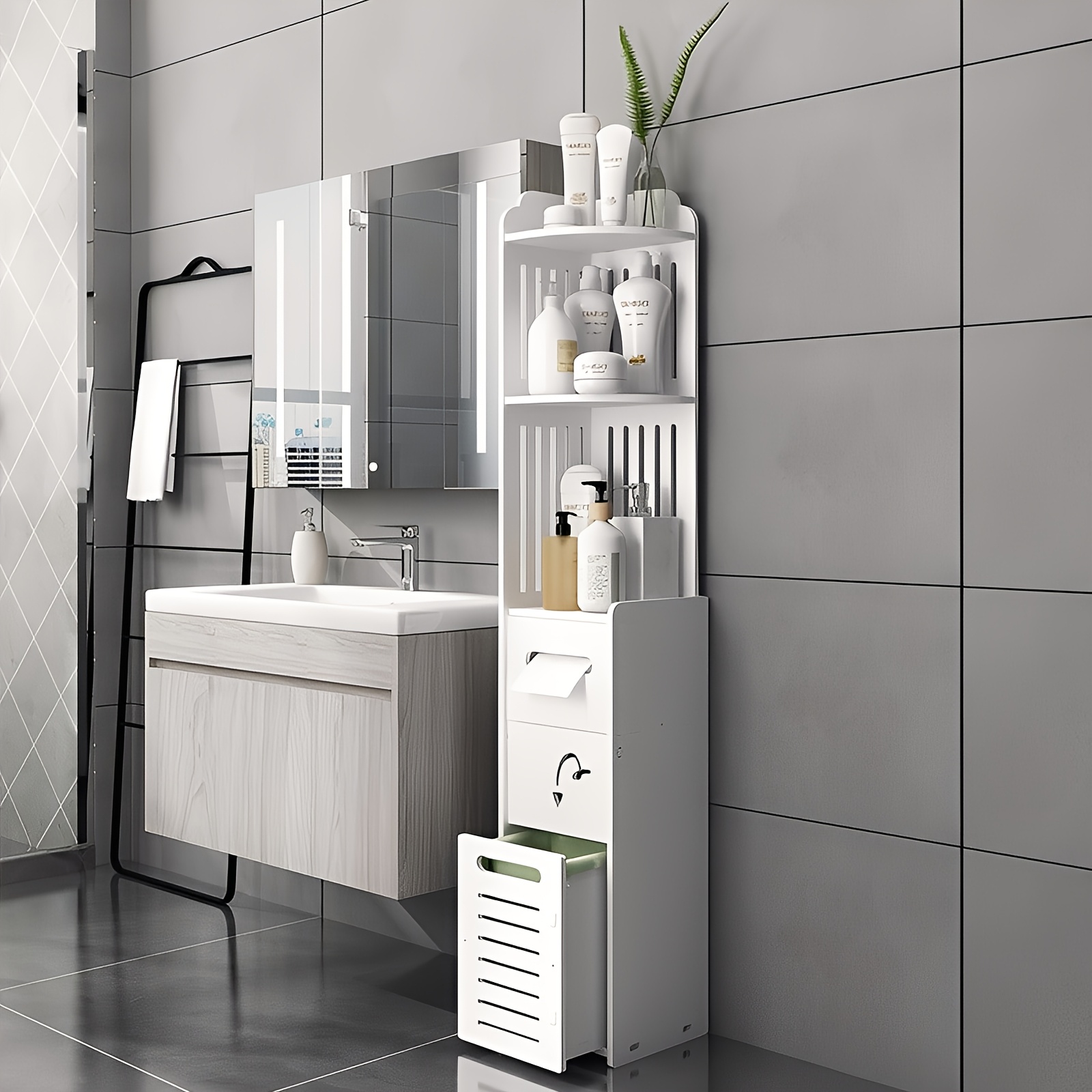 Space-Saving Bathroom Cabinet, - Home Bathroom Organizer ulasan dan harga