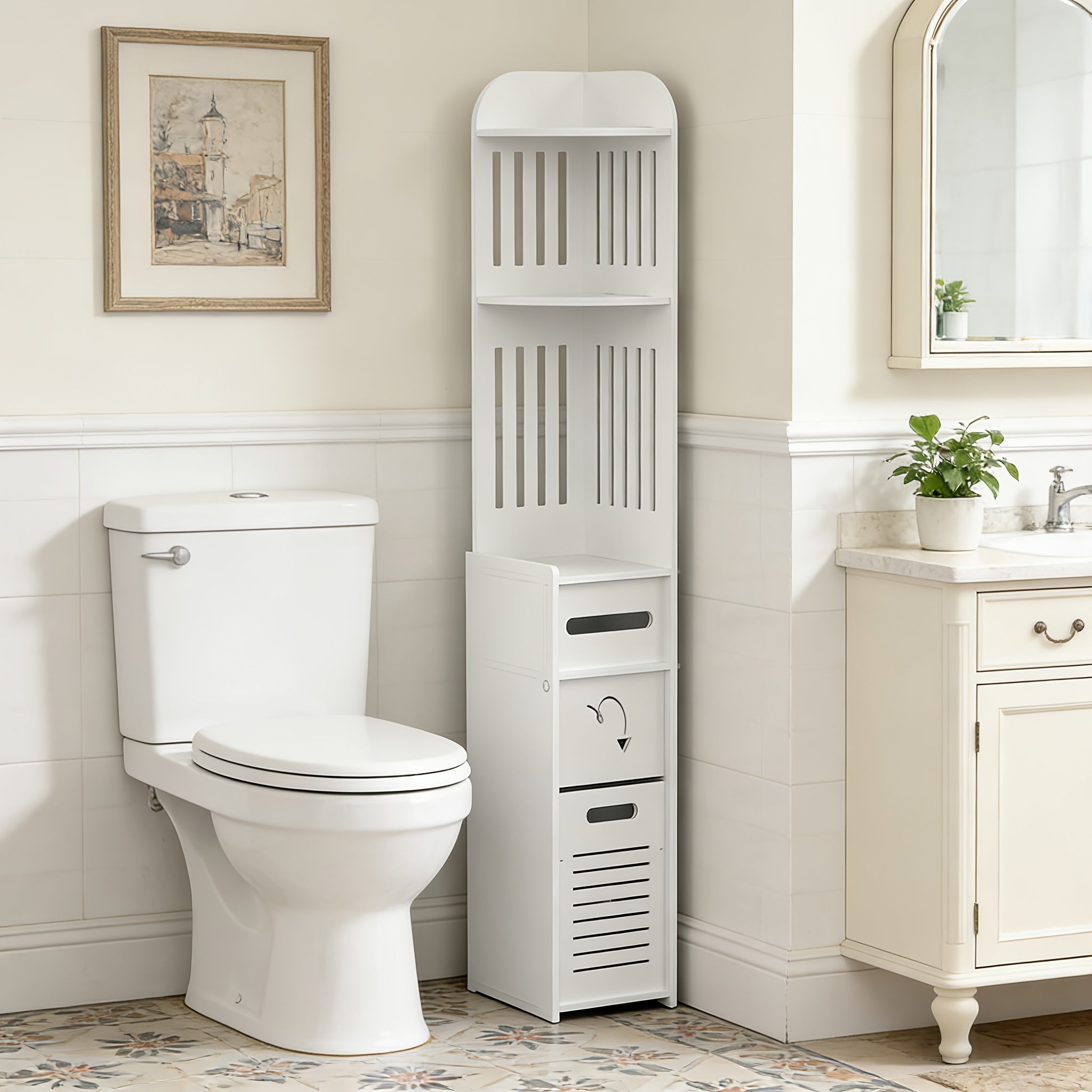 Space-Saving Bathroom Cabinet, - Home Bathroom Organizer ulasan dan harga