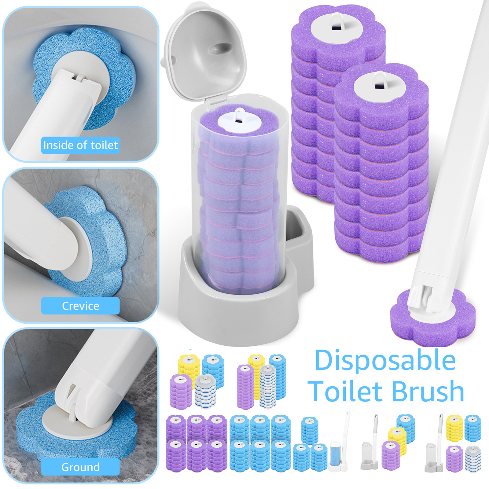 Toilet Brush Cleaning Kit with - Home Bathroom Cleaning Kit ulasan dan harga