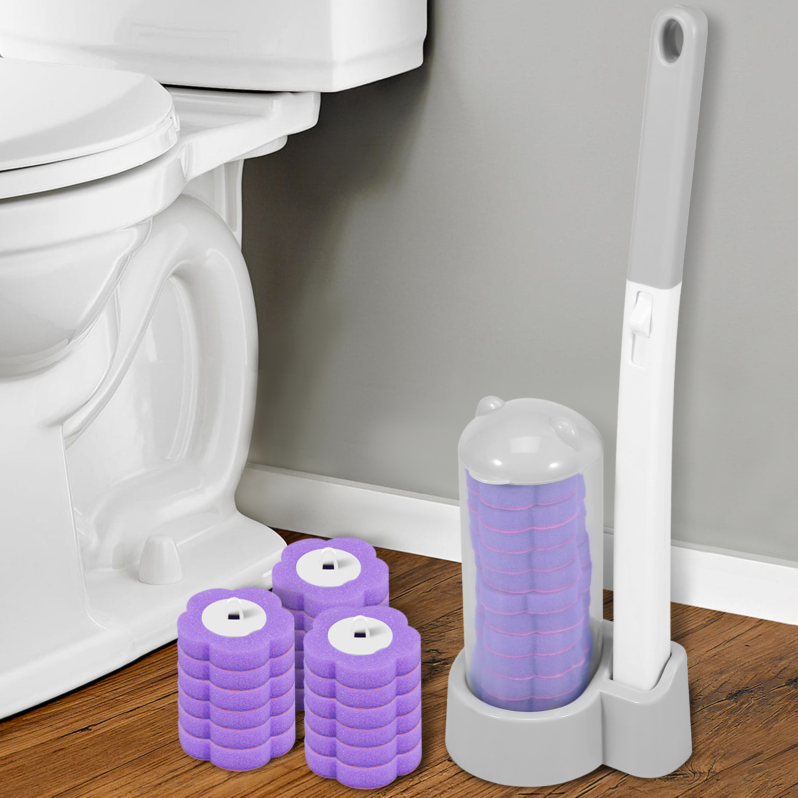 Toilet Brush Cleaning Kit with - Home Bathroom Cleaning Kit ulasan dan harga