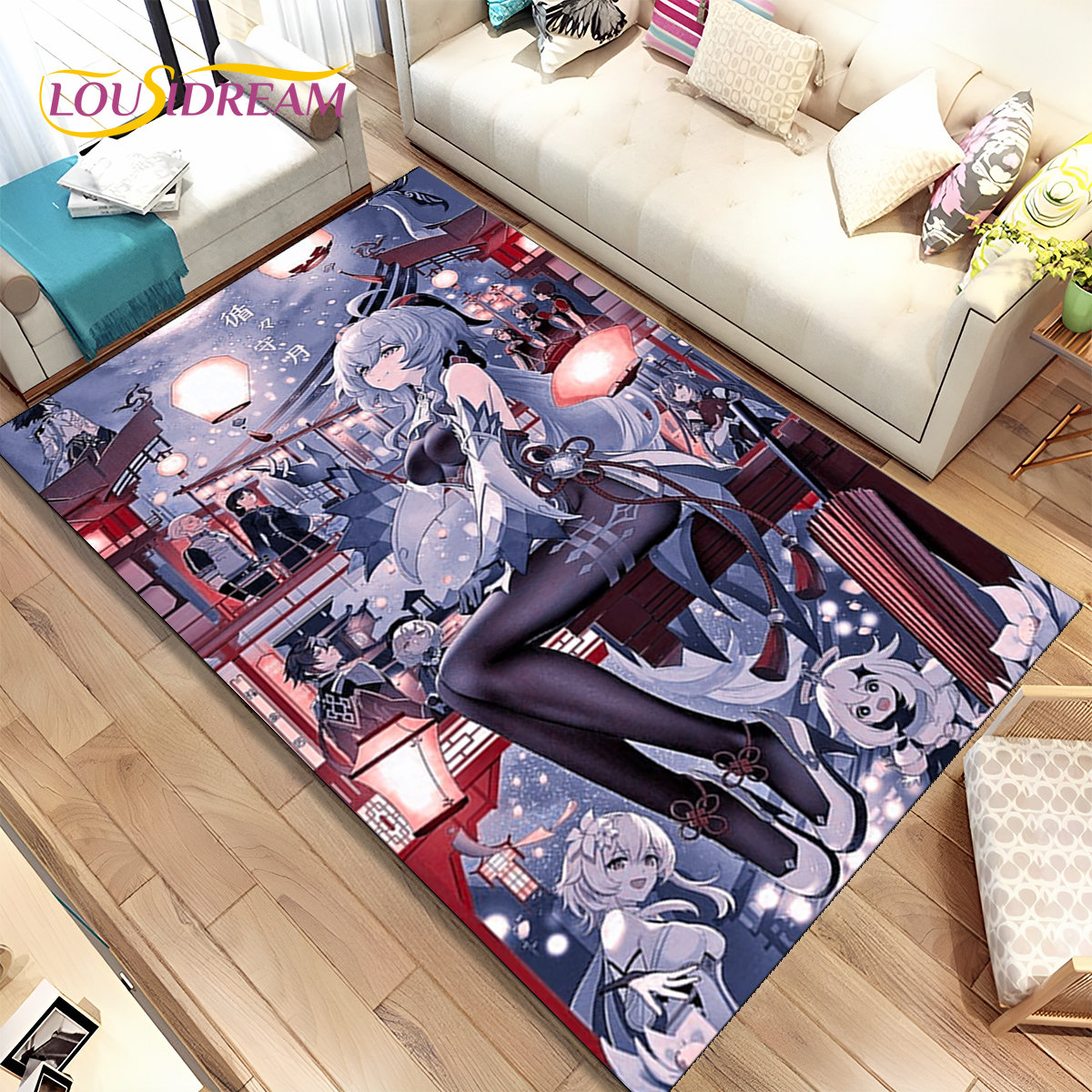 Genshin Impact Cartoon Game Ar - Home Bathroom Rugs ulasan dan harga