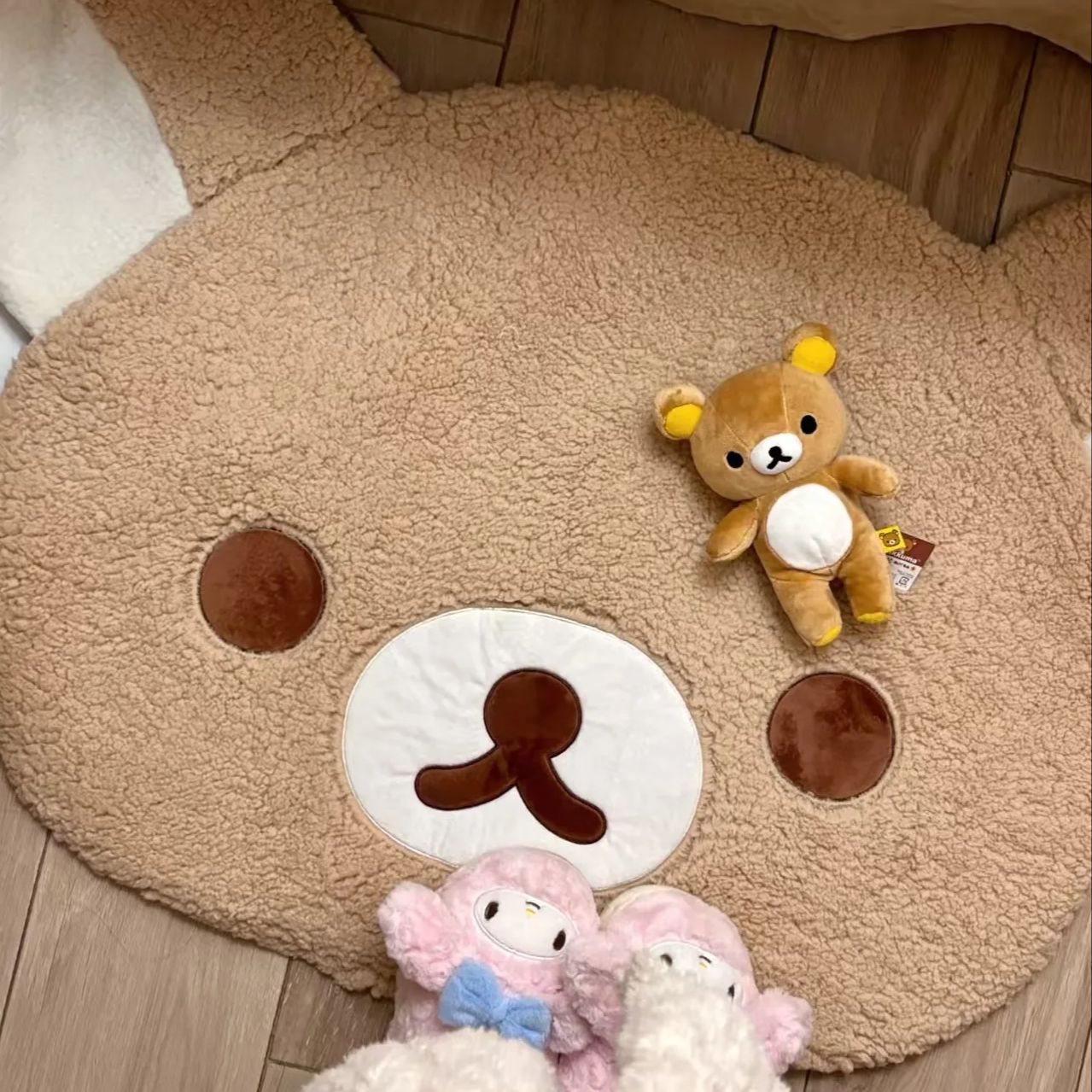Cartoon Rilakkumas Plush Rug K - Home Bathroom Rugs ulasan dan harga