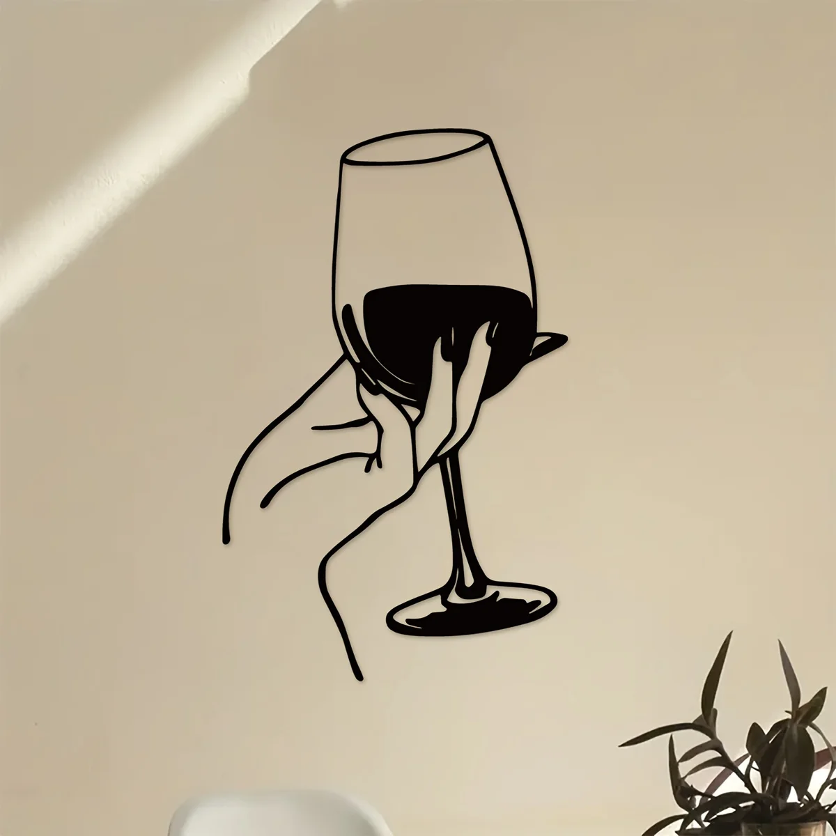Wine Lover Lady Hand Metal Wal - Home Goods Bathroom ulasan dan harga