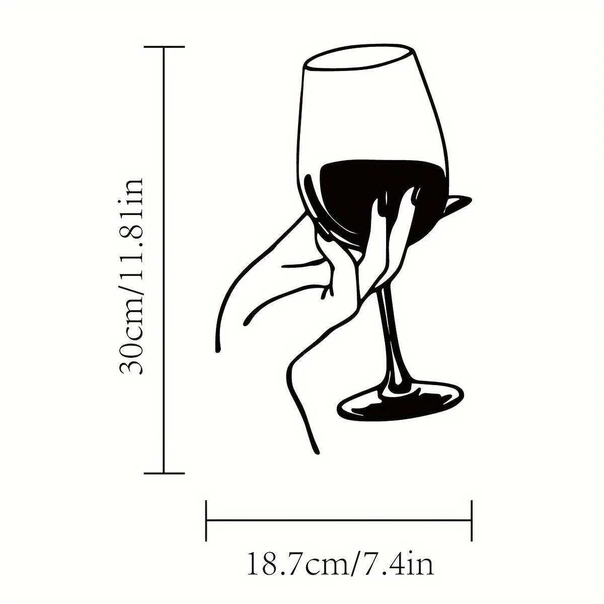 Wine Lover Lady Hand Metal Wal - Home Goods Bathroom ulasan dan harga