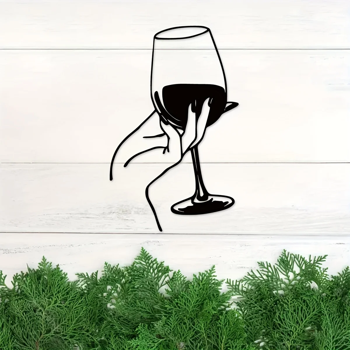 Wine Lover Lady Hand Metal Wal - Home Goods Bathroom ulasan dan harga
