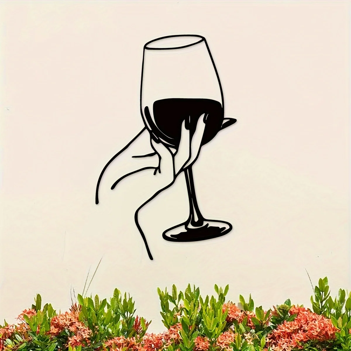 Wine Lover Lady Hand Metal Wal - Home Goods Bathroom ulasan dan harga