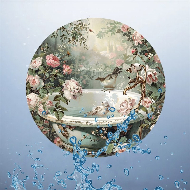 Room Decor 1pc Vintage Floral  - Home Bathroom Tub ulasan dan harga