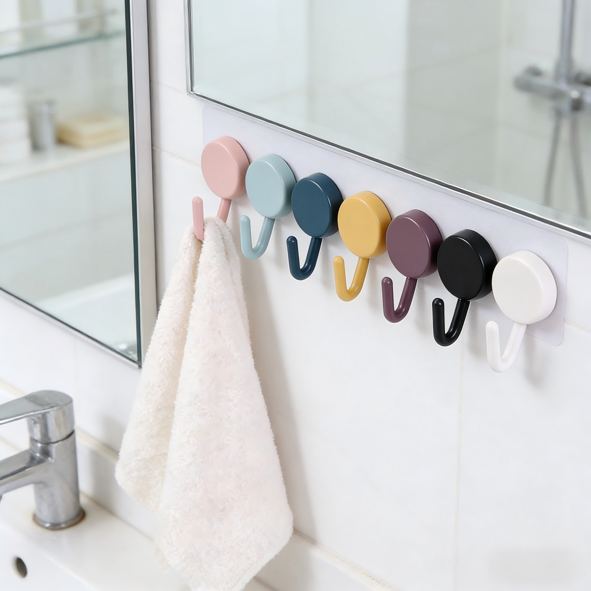 6 PCS Self-Adhesive Wall Hooks - Robe Hook Adhesive ulasan dan harga