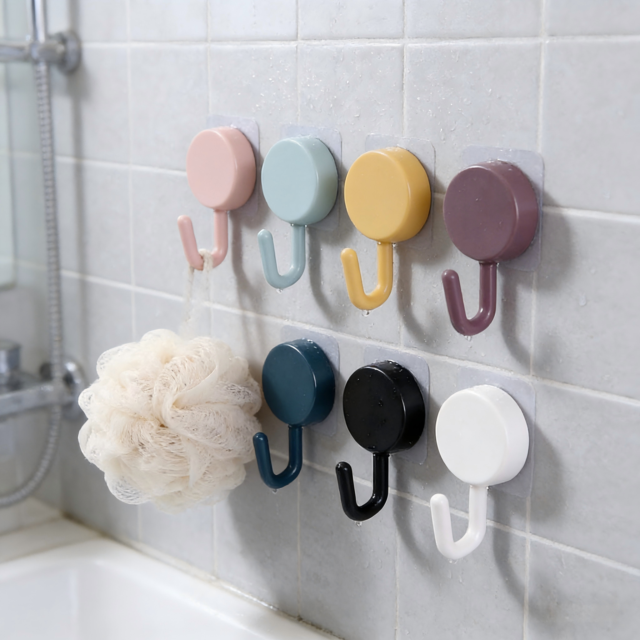 6 PCS Self-Adhesive Wall Hooks - Robe Hook Adhesive ulasan dan harga