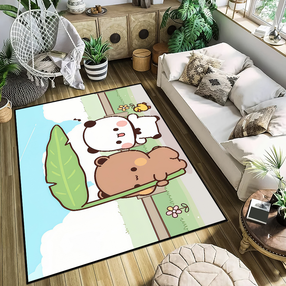 kawaii cartoon art bear d-dudu - Home Bathroom Rugs ulasan dan harga