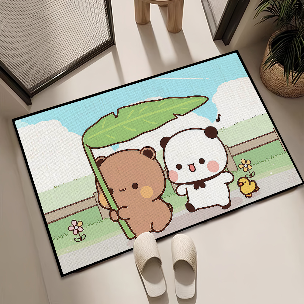 kawaii cartoon art bear d-dudu - Home Bathroom Rugs ulasan dan harga