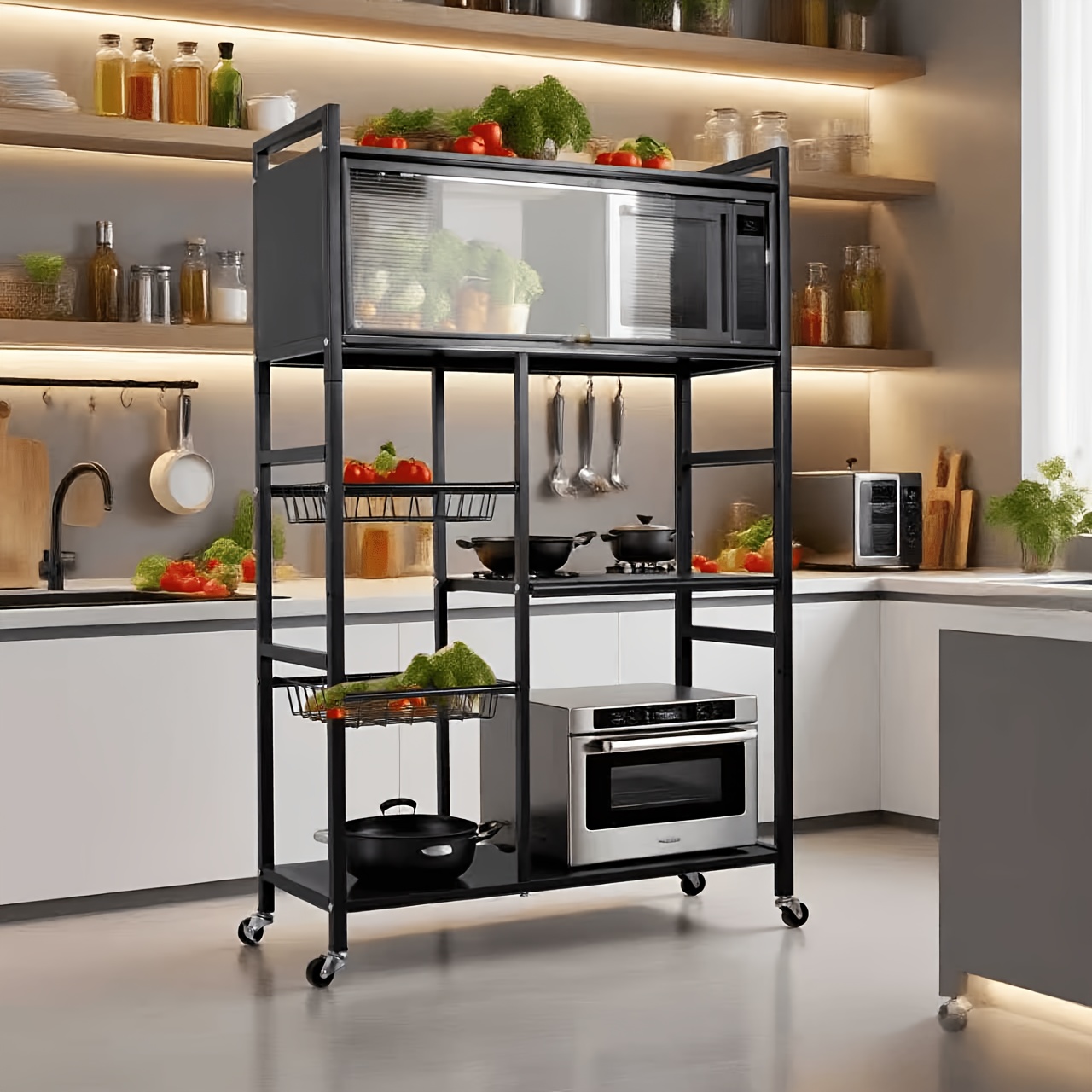 us1pc Movable Storage Rack, Ad - Home Bathroom Organizer ulasan dan harga