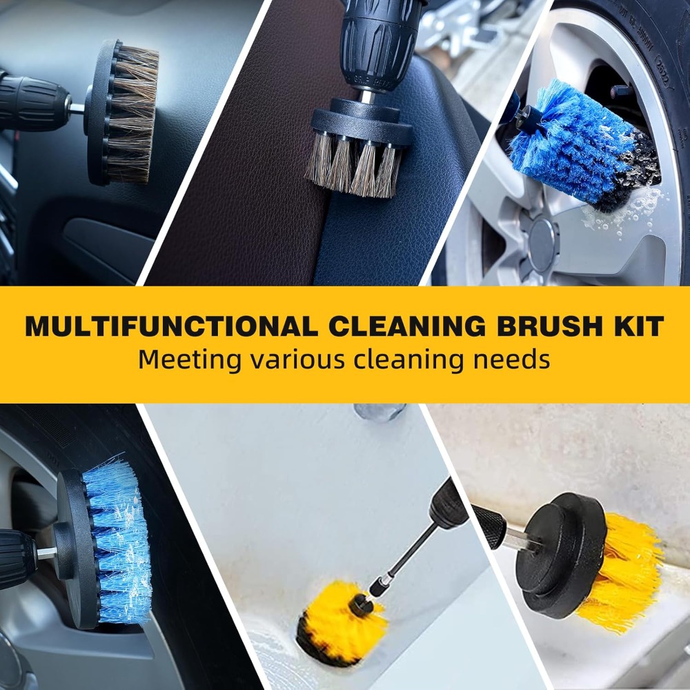 9 Pcs Drill Brush Attachments  - Home Bathroom Cleaning Kit ulasan dan harga