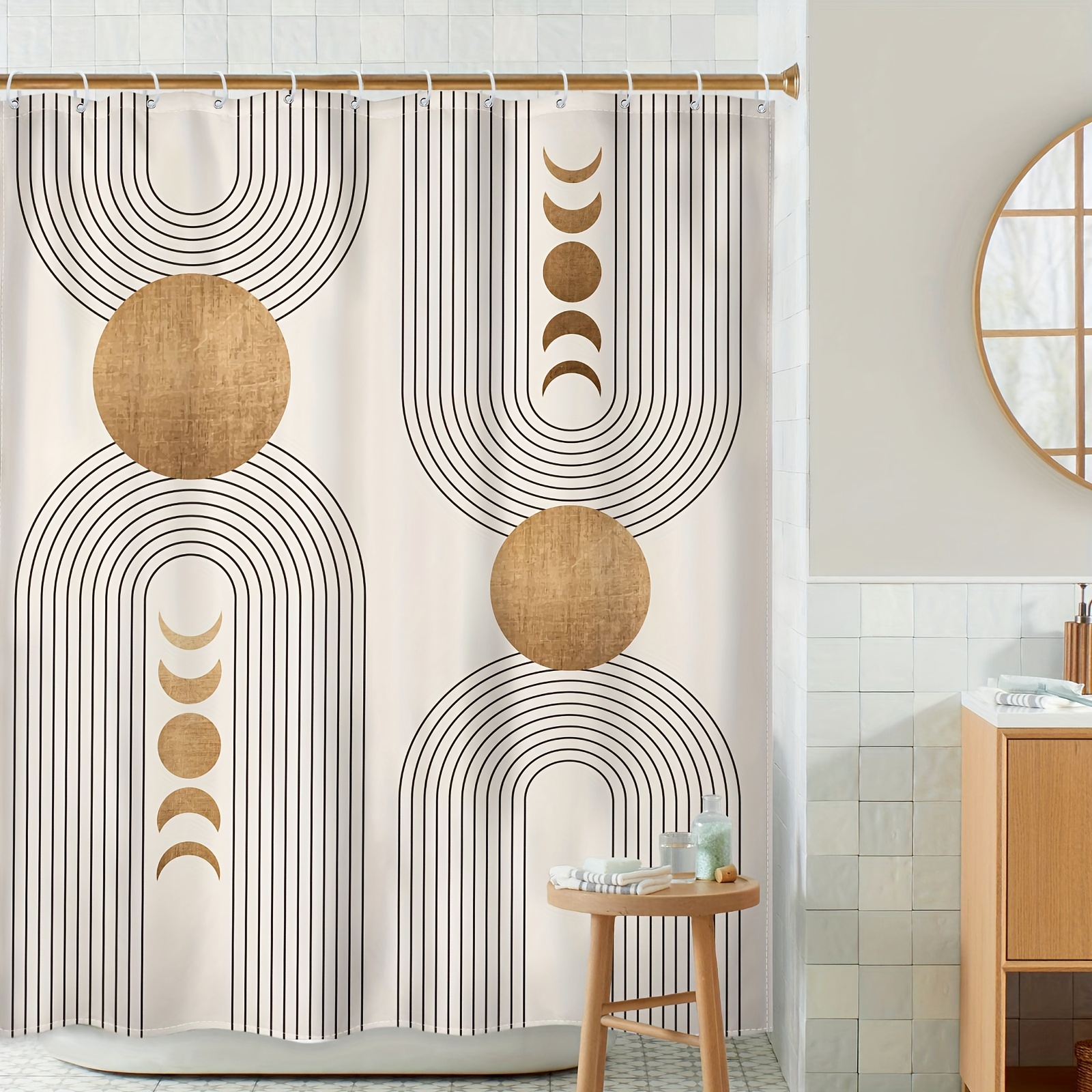 Shower Curtain Bath Curtains 7 - Home Bathroom Tub ulasan dan harga