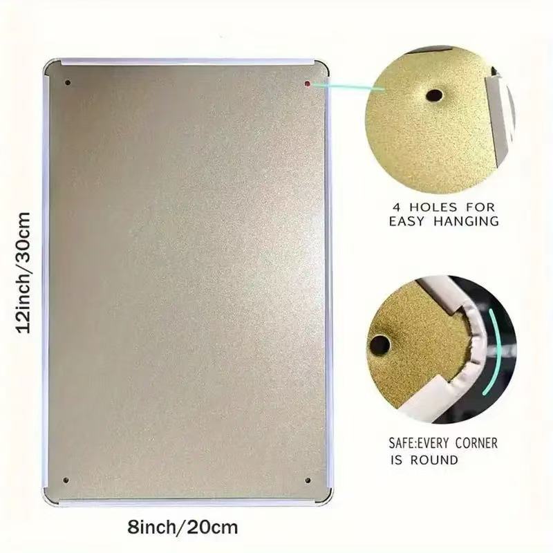 2D Flat Retro Metal Sign - Tur - Home Design Bathroom ulasan dan harga