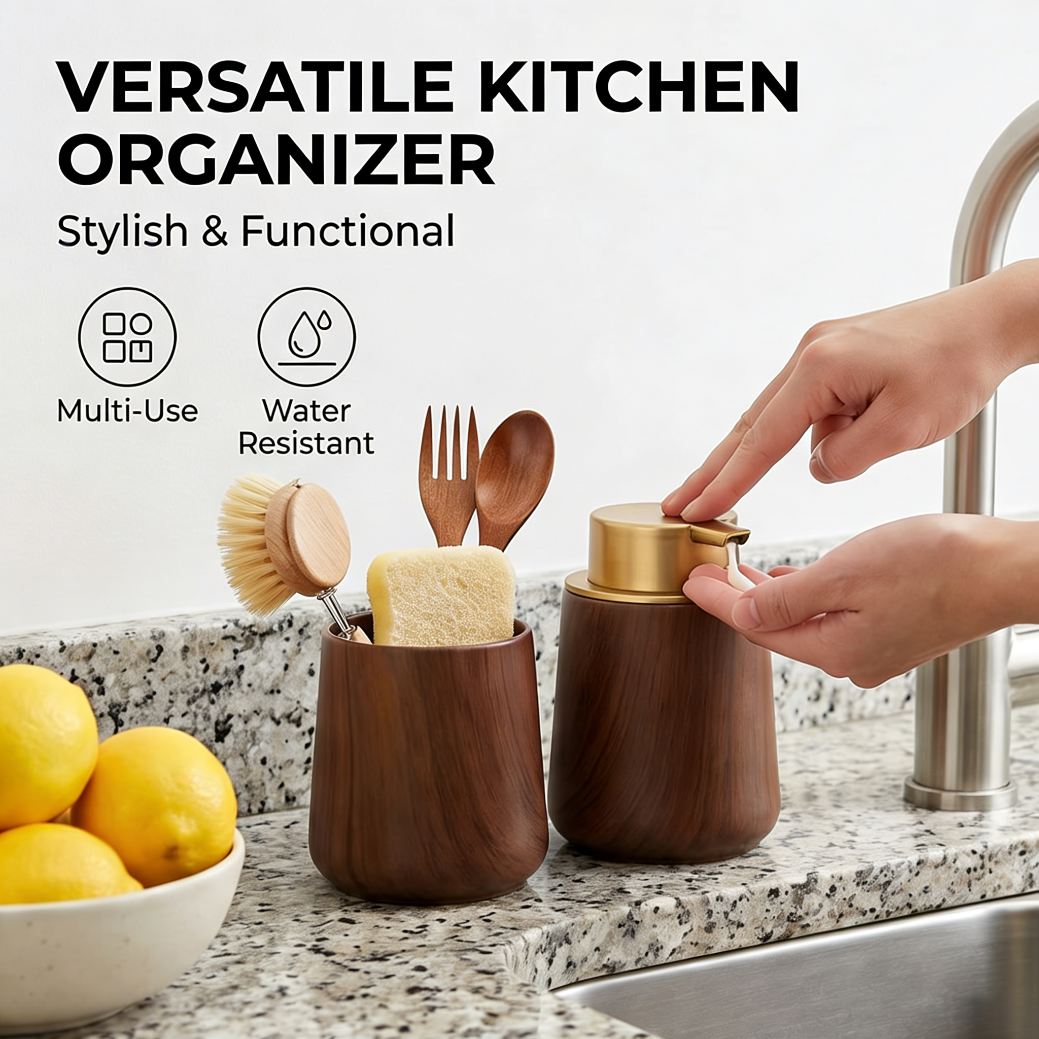 Elegant Hand Soap Dispenser an - Home Essentials Bathroom Organizer ulasan dan harga