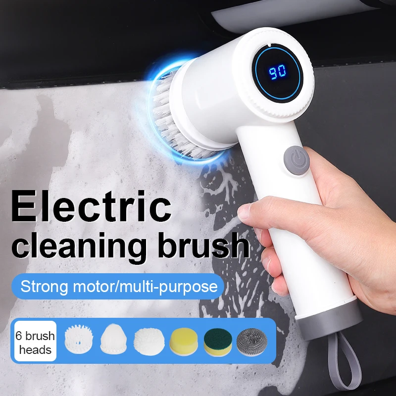 Electric Spin Scrubber, 6 Repl - Home Bathroom Products ulasan dan harga