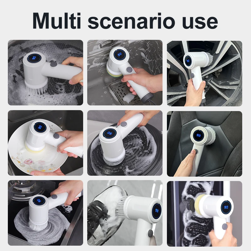 Electric Spin Scrubber, 6 Repl - Home Bathroom Products ulasan dan harga