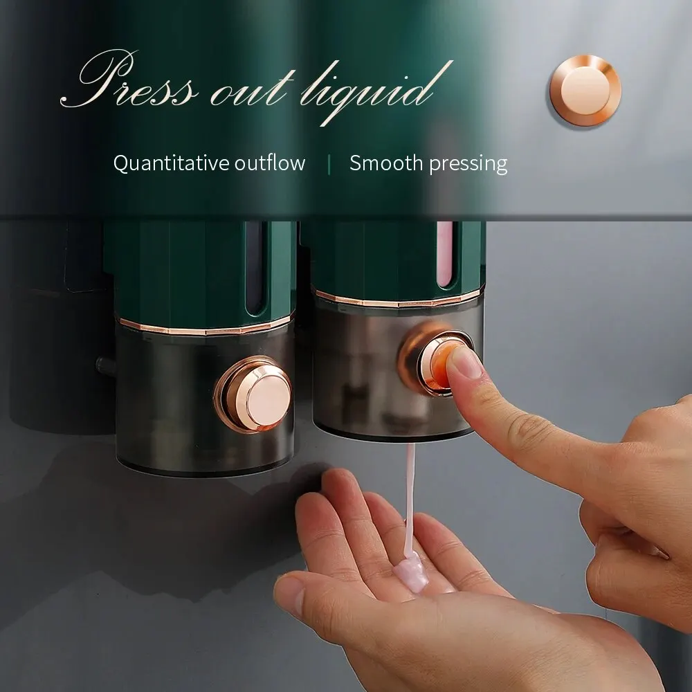 No-Drilling Wall Mount Soap Di - Home Bathroom Wall Soap Dispenser ulasan dan harga
