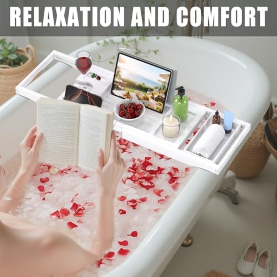Foldable Bathtub Caddy Tray fo - Home Bathroom Tub ulasan dan harga