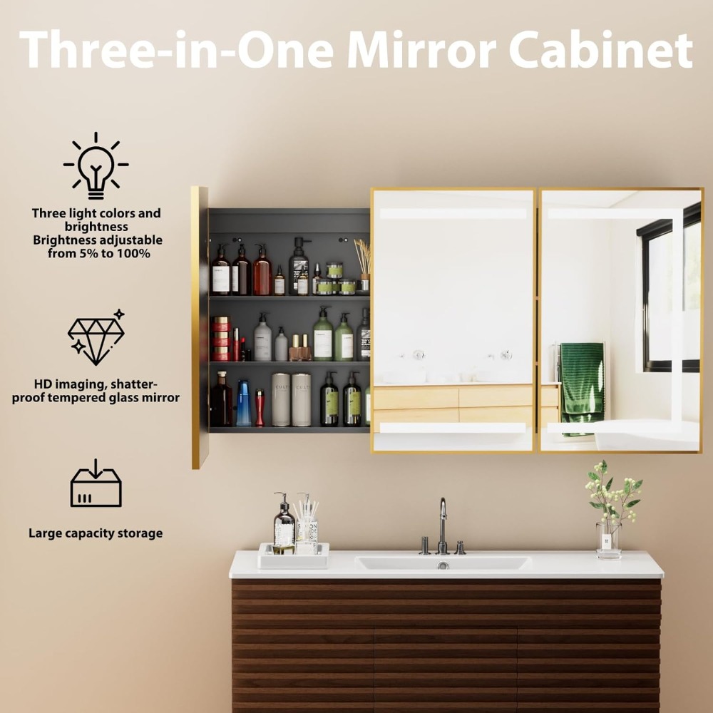 Led Medicine Cabinet with Mirr - Home Living Bathroom Vanity ulasan dan harga