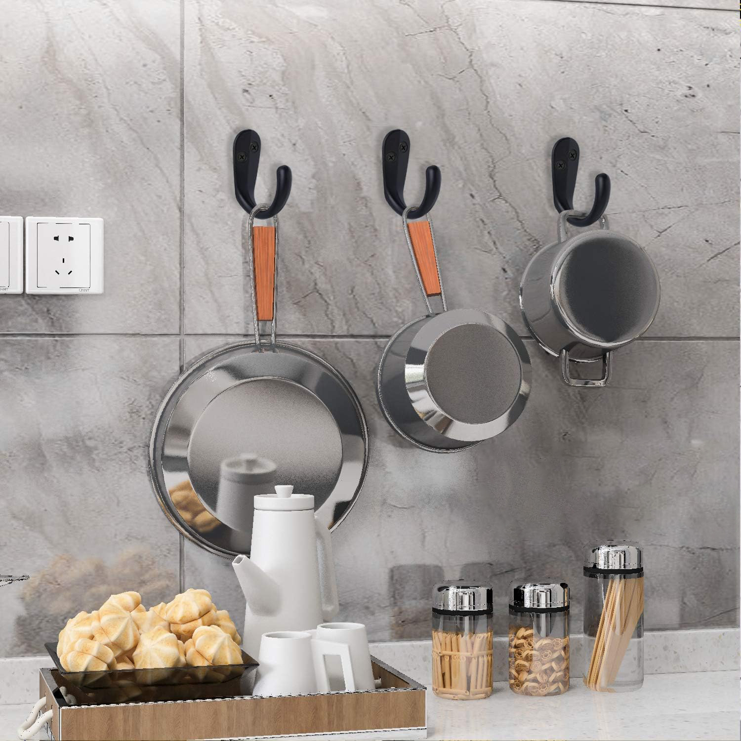 15PCS Coat Hooks Wall Mounted  - Robe Hook Adhesive ulasan dan harga