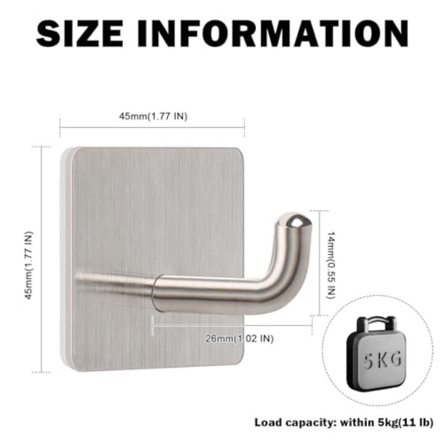 Adhesive Towel Hooks 304 Stain - Robe Hook Adhesive ulasan dan harga