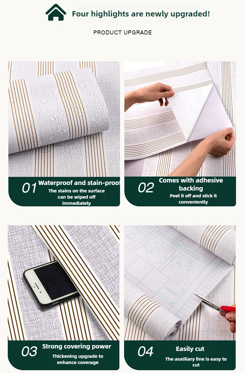 Adhesive Wallpaper for Wall -  - Home Bathroom Partition Wall ulasan dan harga