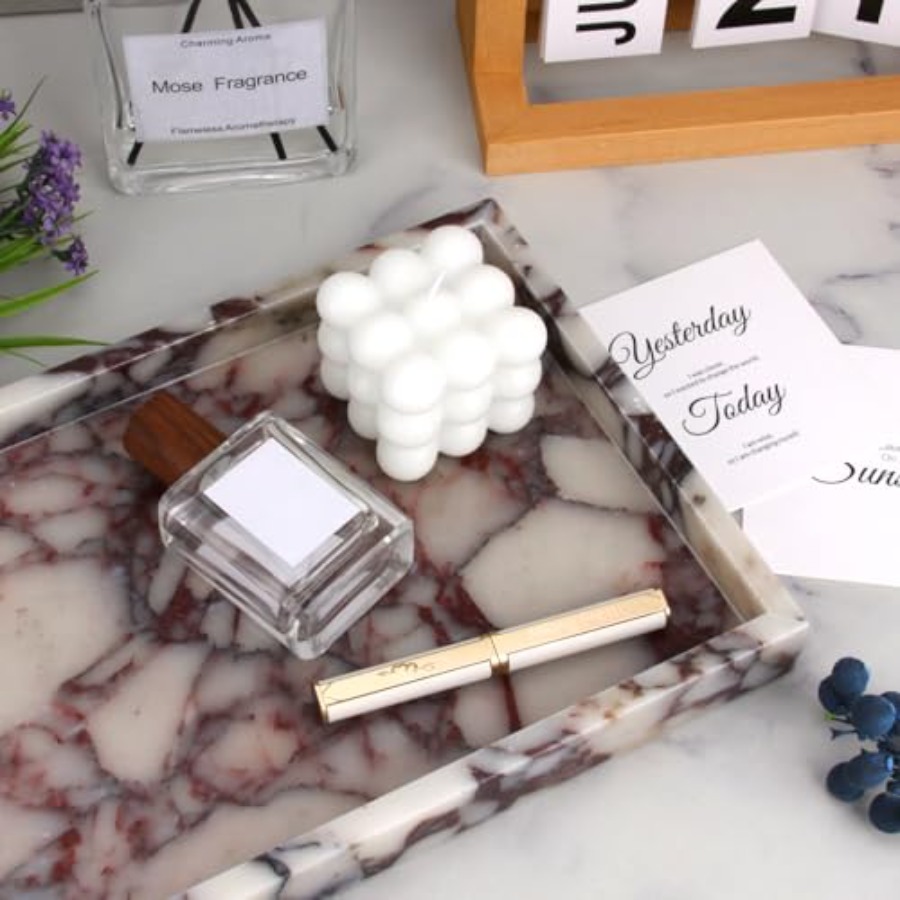 Marble Bathroom Vanity Tray, N - Home For Bathroom ulasan dan harga