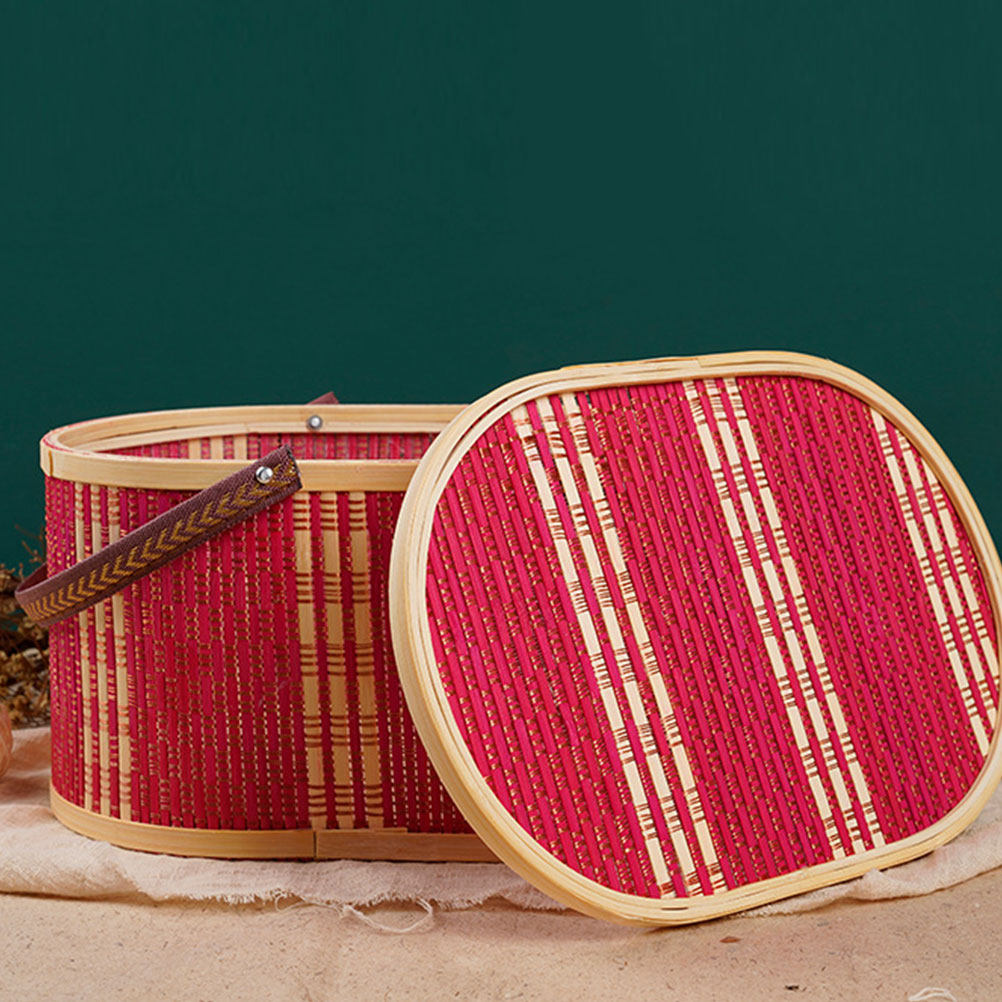 Portable Oval Bamboo Storage B - Home Bathroom Organizer ulasan dan harga