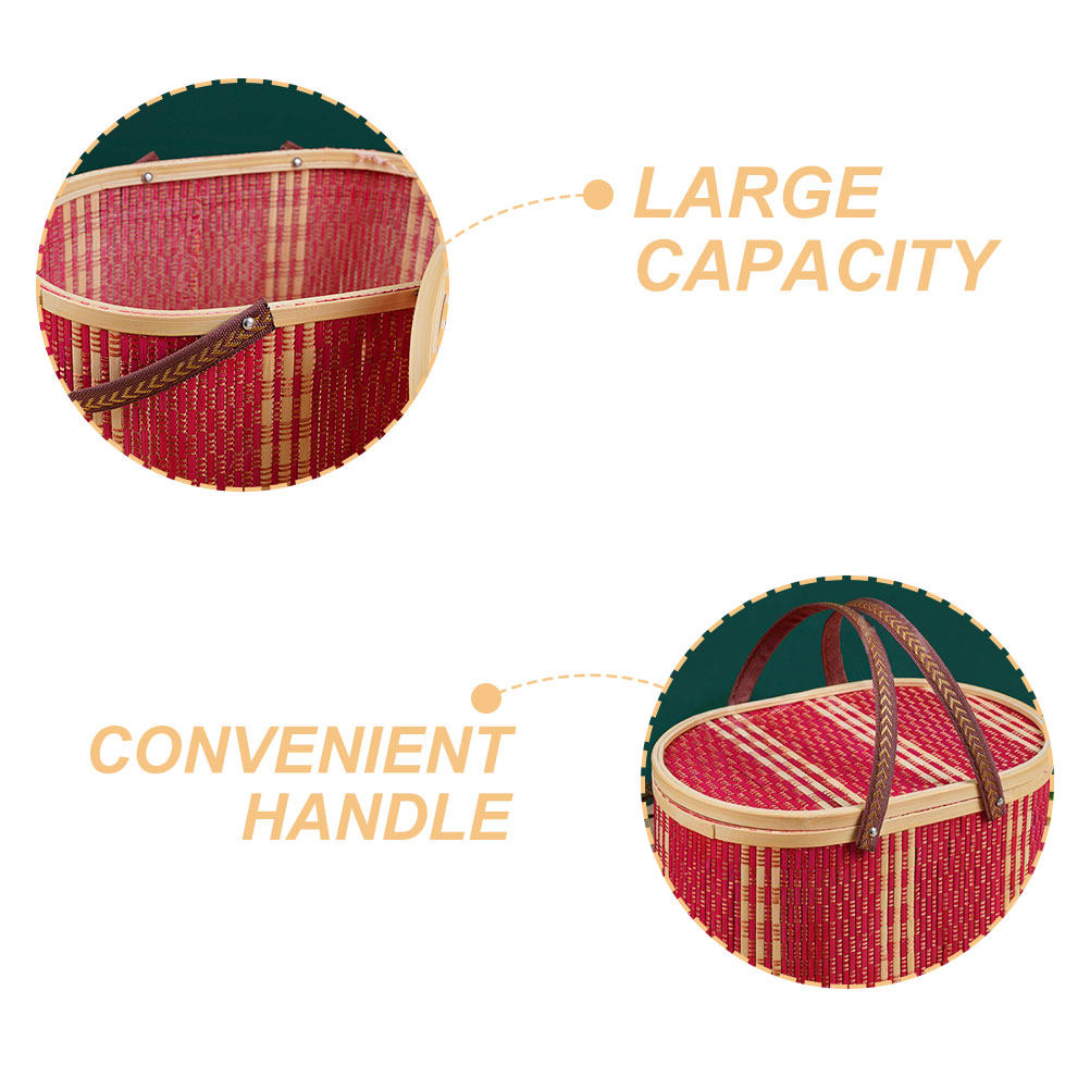 Portable Oval Bamboo Storage B - Home Bathroom Organizer ulasan dan harga
